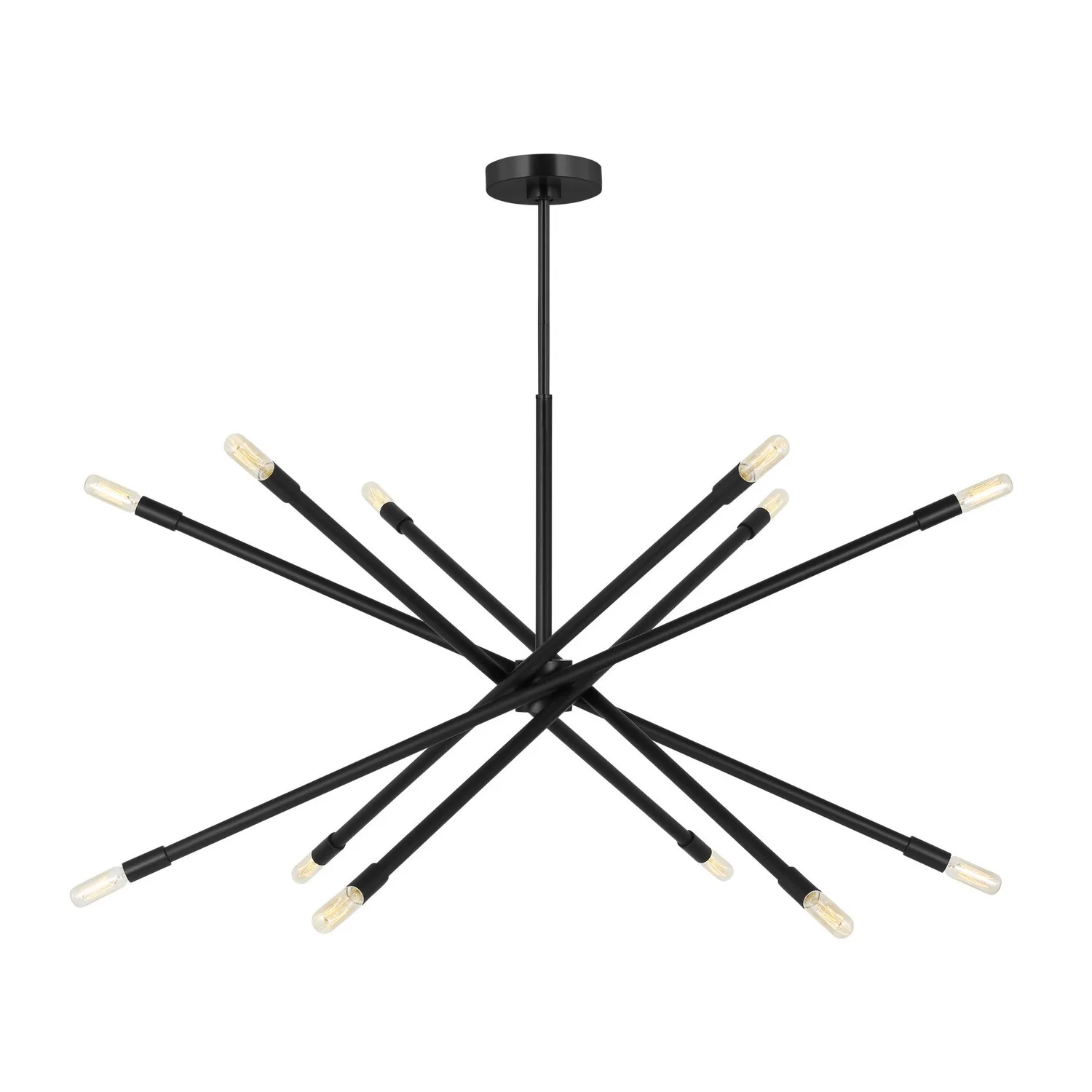 Eastyn 12-Light Sputnik Chandelier in Midnight Black