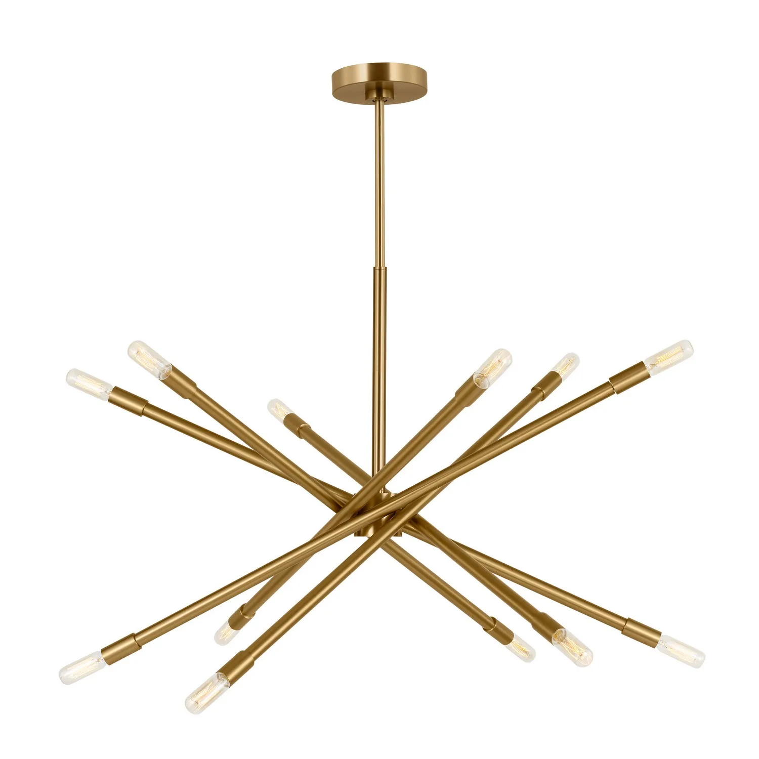 Eastyn 12 Light Chandelier in Burnished Brass