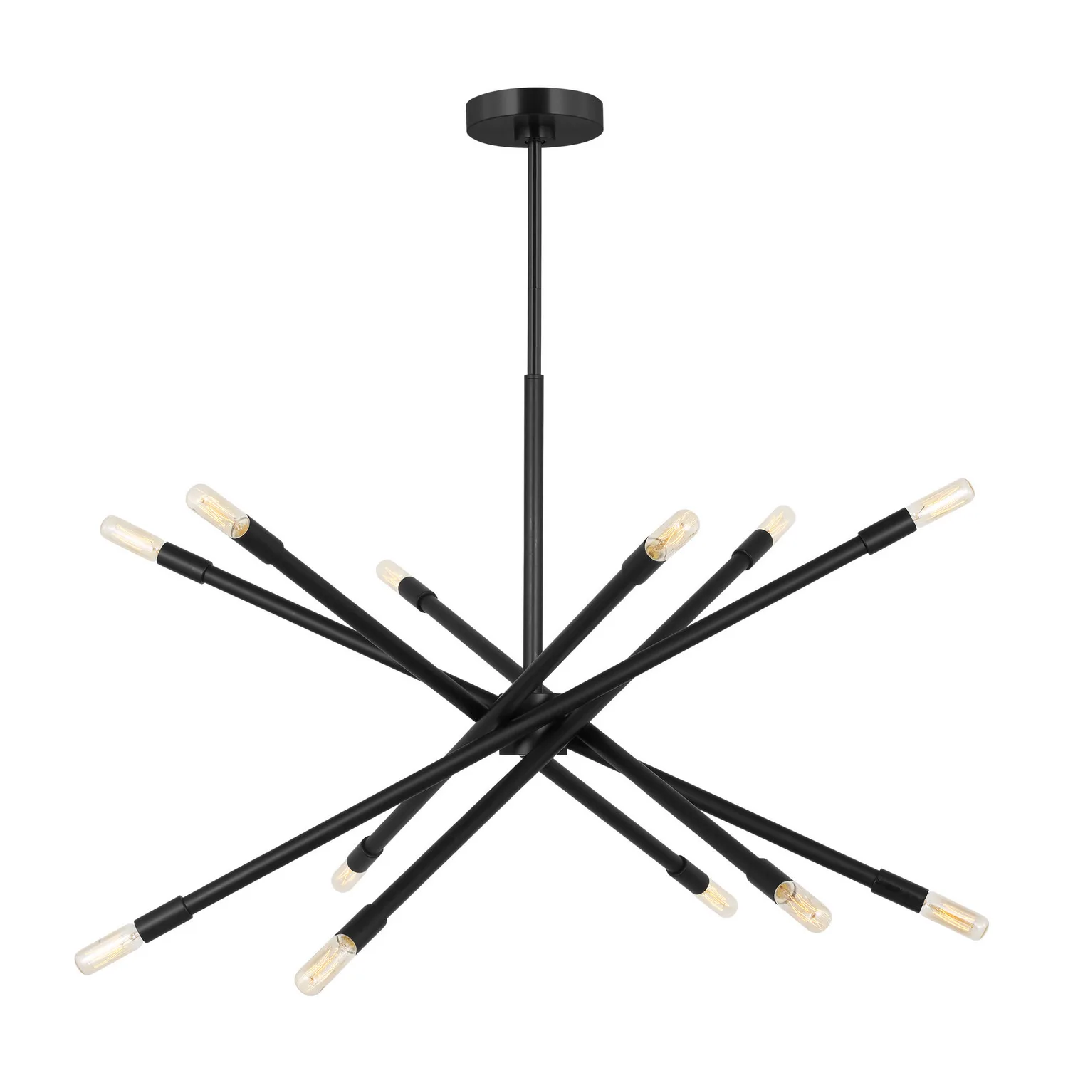 Eastyn 12-Light Chandelier in Midnight Black