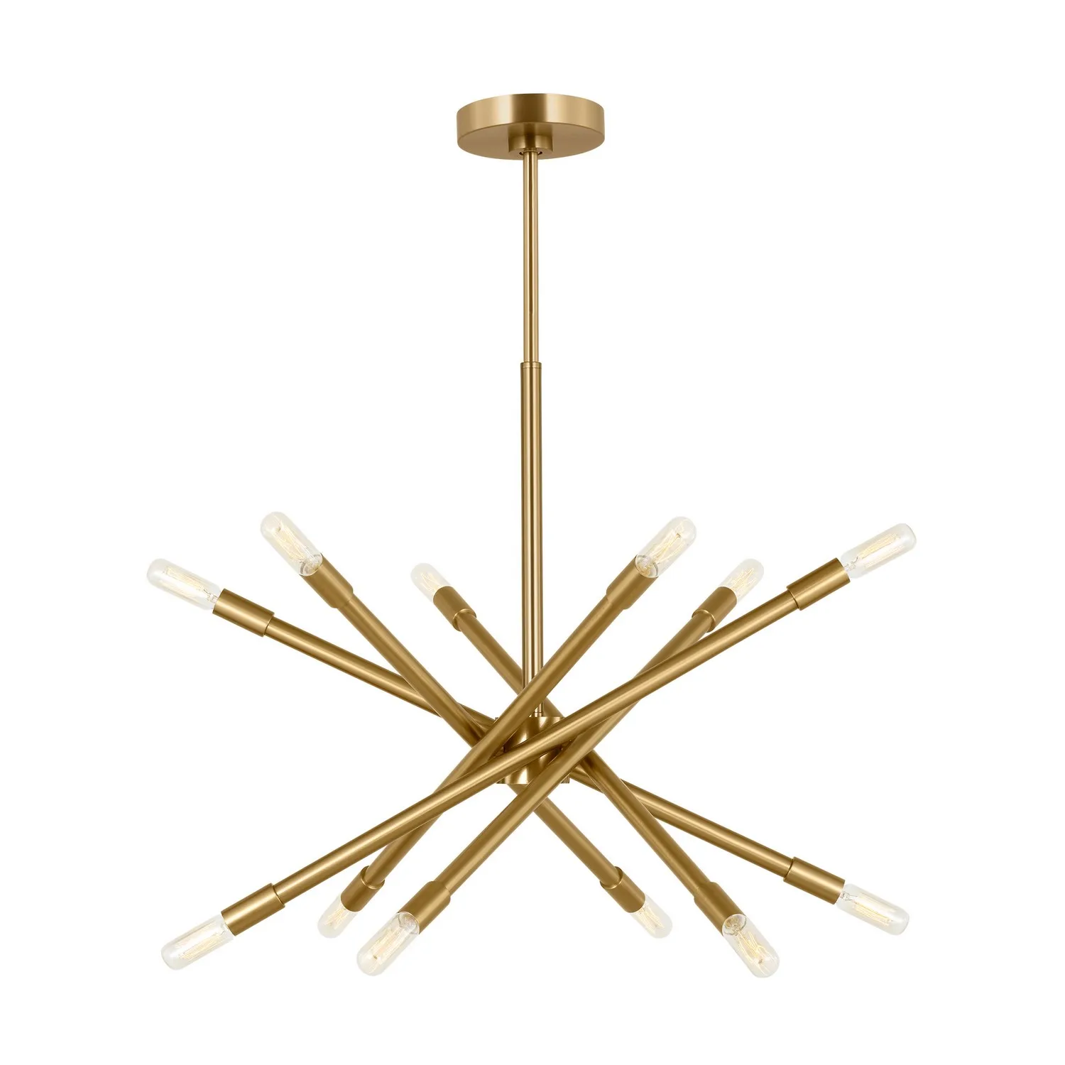 Eastyn 12 Light Chandelier in Burnished Brass