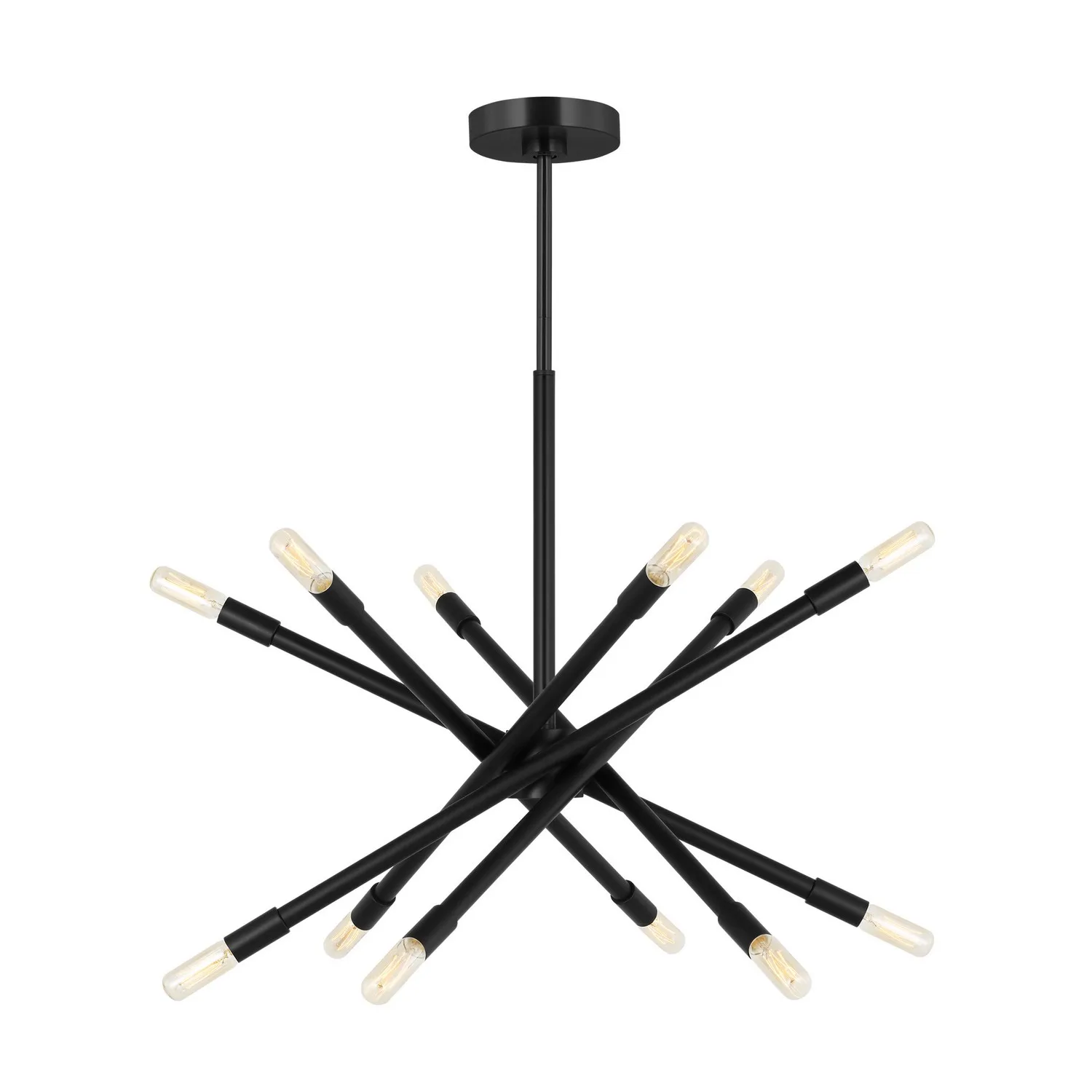 Eastyn 12 Light Chandelier in Midnight Black
