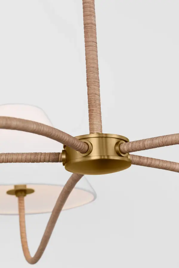Laguna Five Light Chandelier in Burnished Brass - Image 4