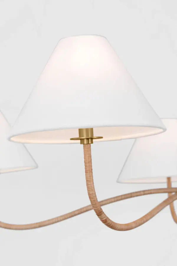 Laguna Five Light Chandelier in Burnished Brass - Image 5