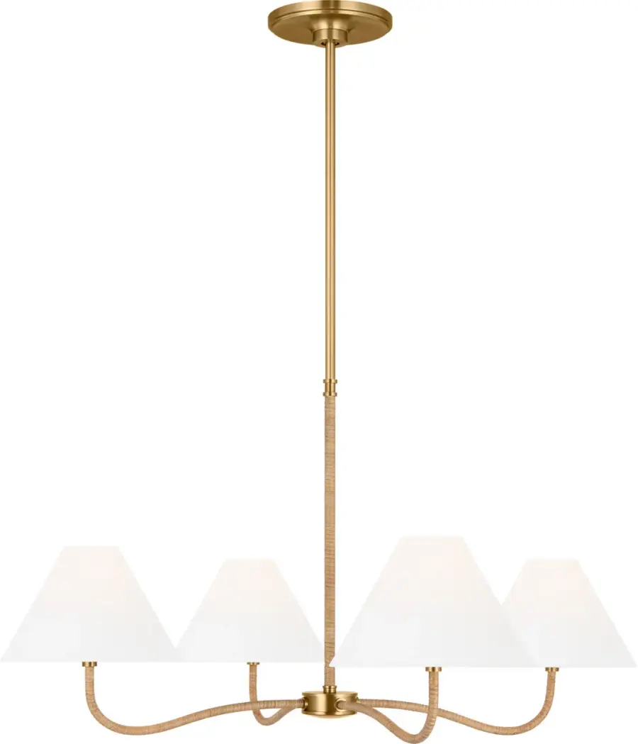 Laguna Four Light Chandelier in Burnished Brass - Image 1