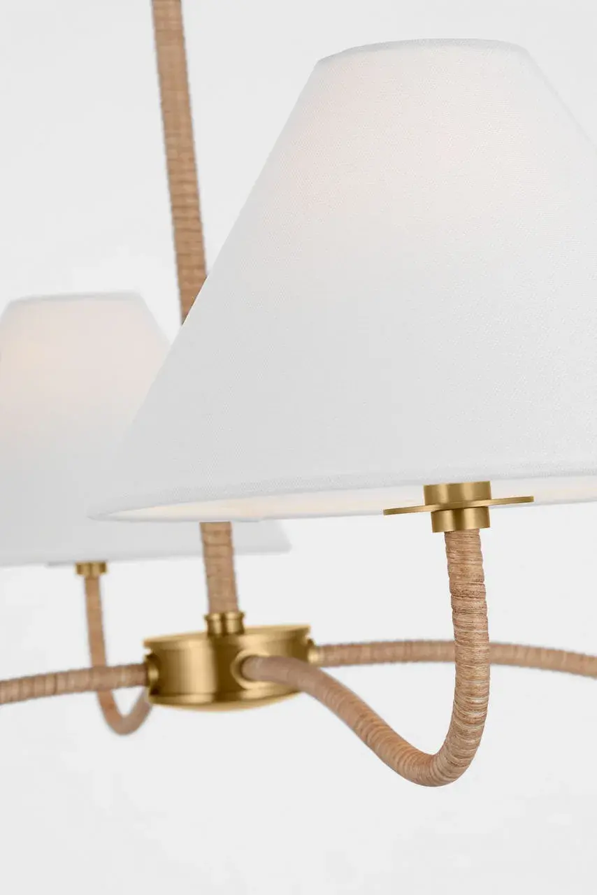 Laguna Four Light Chandelier in Burnished Brass - Image 4