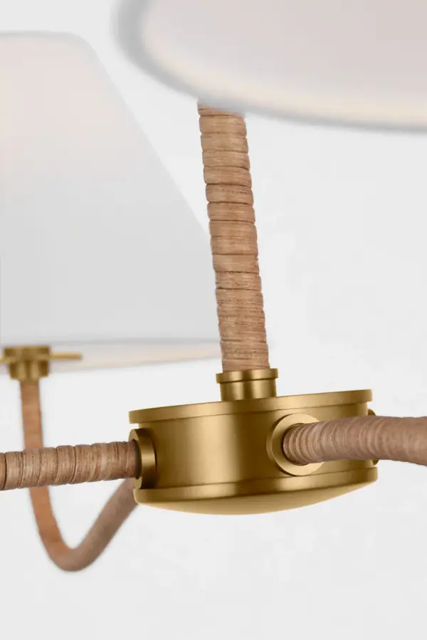 Laguna Four Light Chandelier in Burnished Brass - Image 5