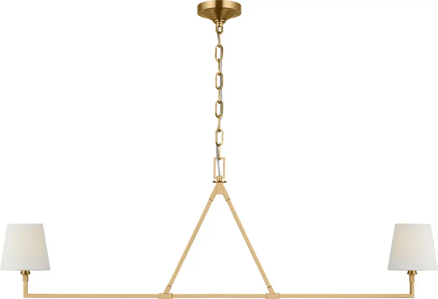 Perth Large Linear Chandelier in Burnished Brass - Image 2