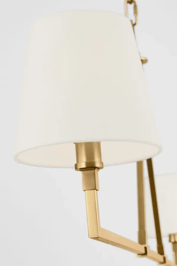 Perth Large Linear Chandelier in Burnished Brass - Image 3