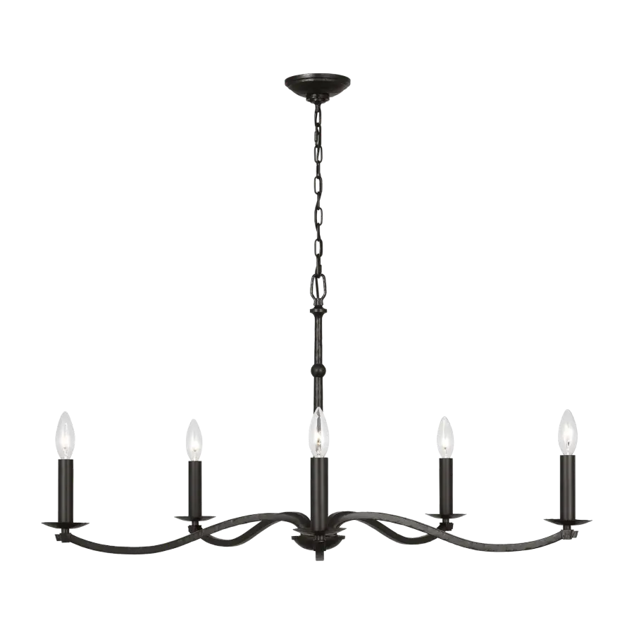 Wellen Large Chandelier in Aged Iron - Image 1