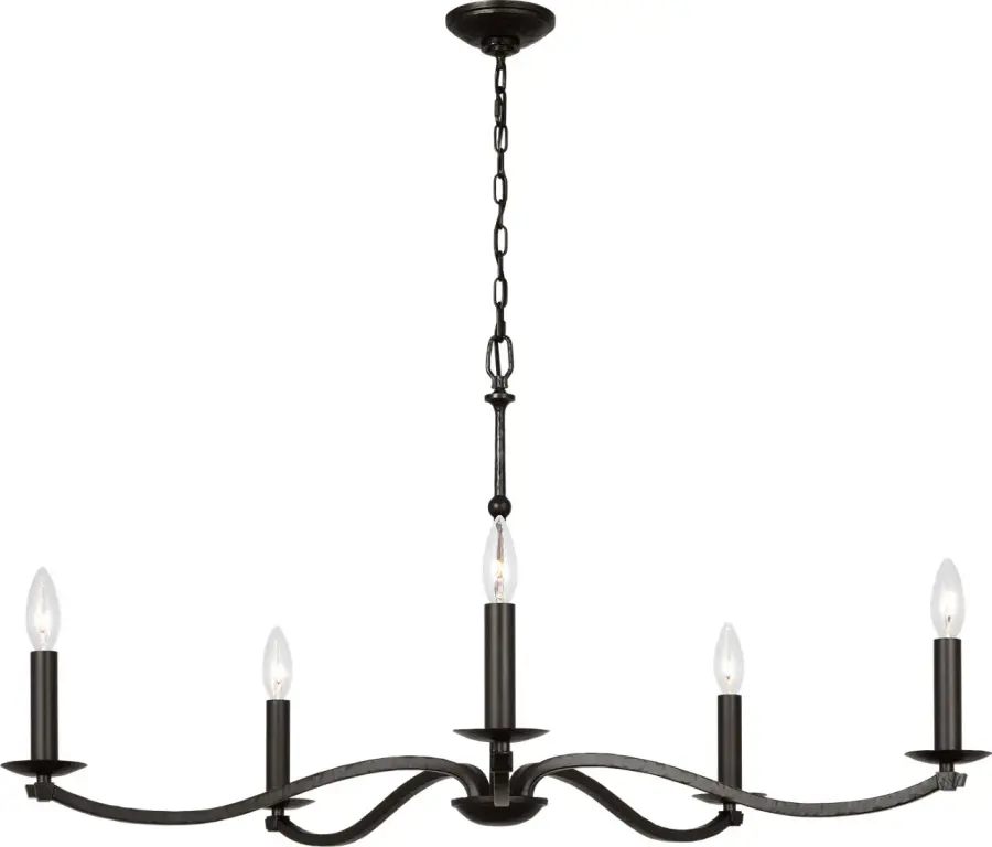Wellen Large Chandelier in Aged Iron - Image 3