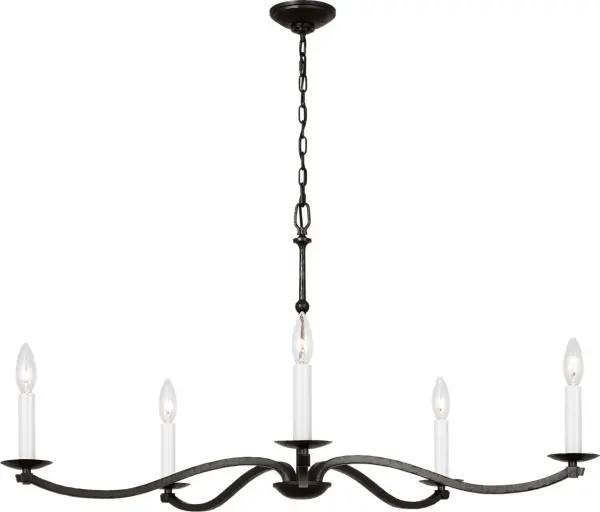 Wellen Large Chandelier in Aged Iron - Image 4