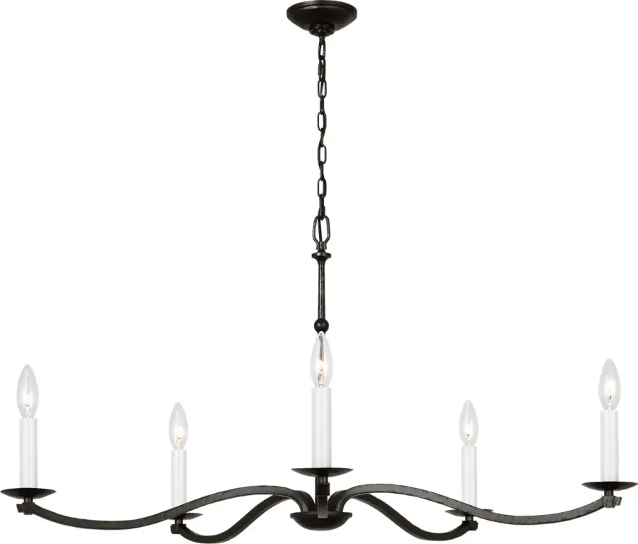 Wellen Large Chandelier in Aged Iron - Image 4