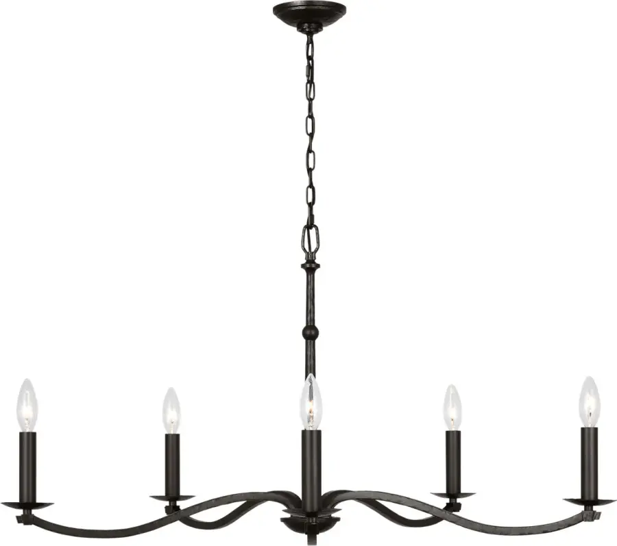 Wellen Large Chandelier in Aged Iron - Image 5