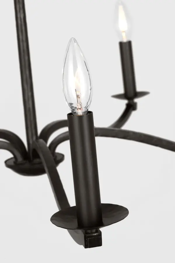 Wellen Large Chandelier in Aged Iron - Image 8