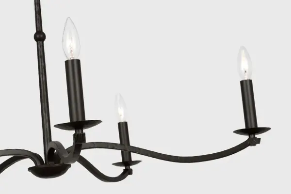 Wellen Large Chandelier in Aged Iron - Image 9