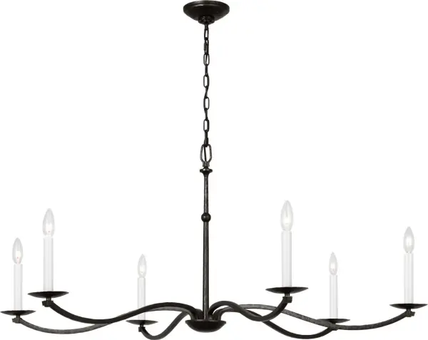 Wellen Extra Large Chandelier in Aged Iron - Image 4