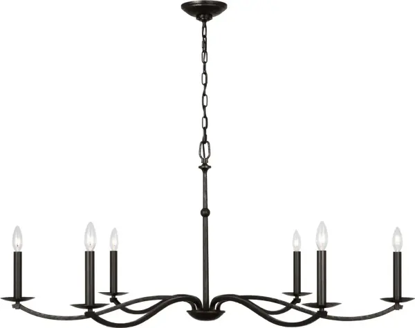 Wellen Extra Large Chandelier in Aged Iron - Image 5