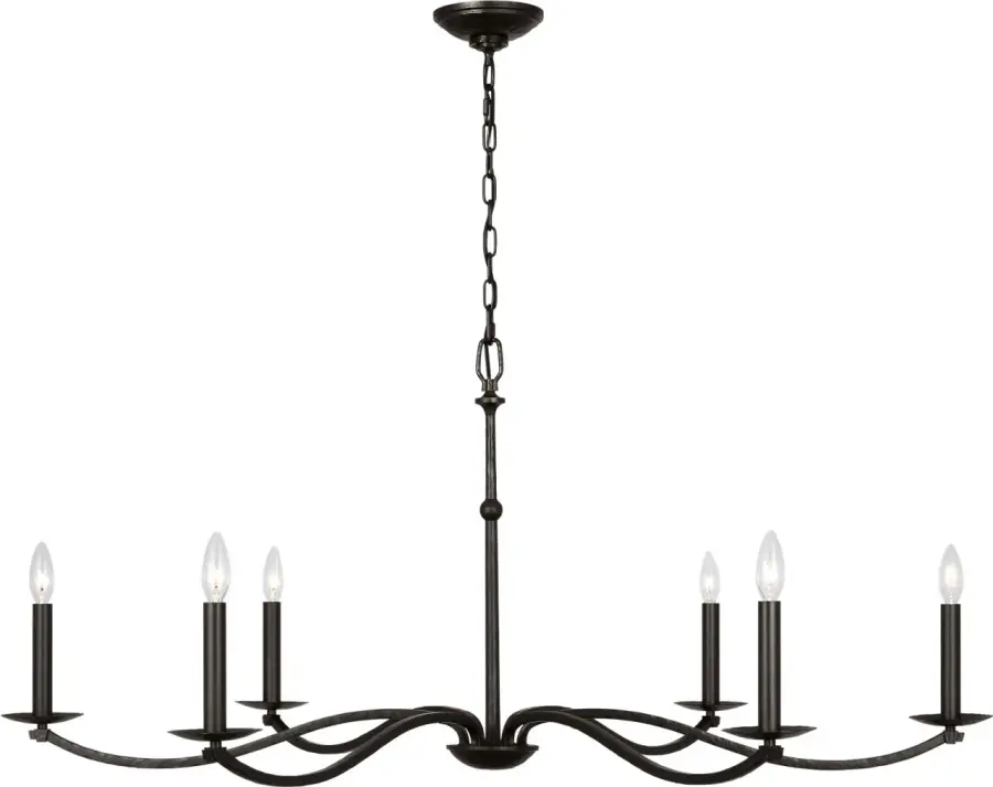 Wellen Extra Large Chandelier in Aged Iron - Image 5