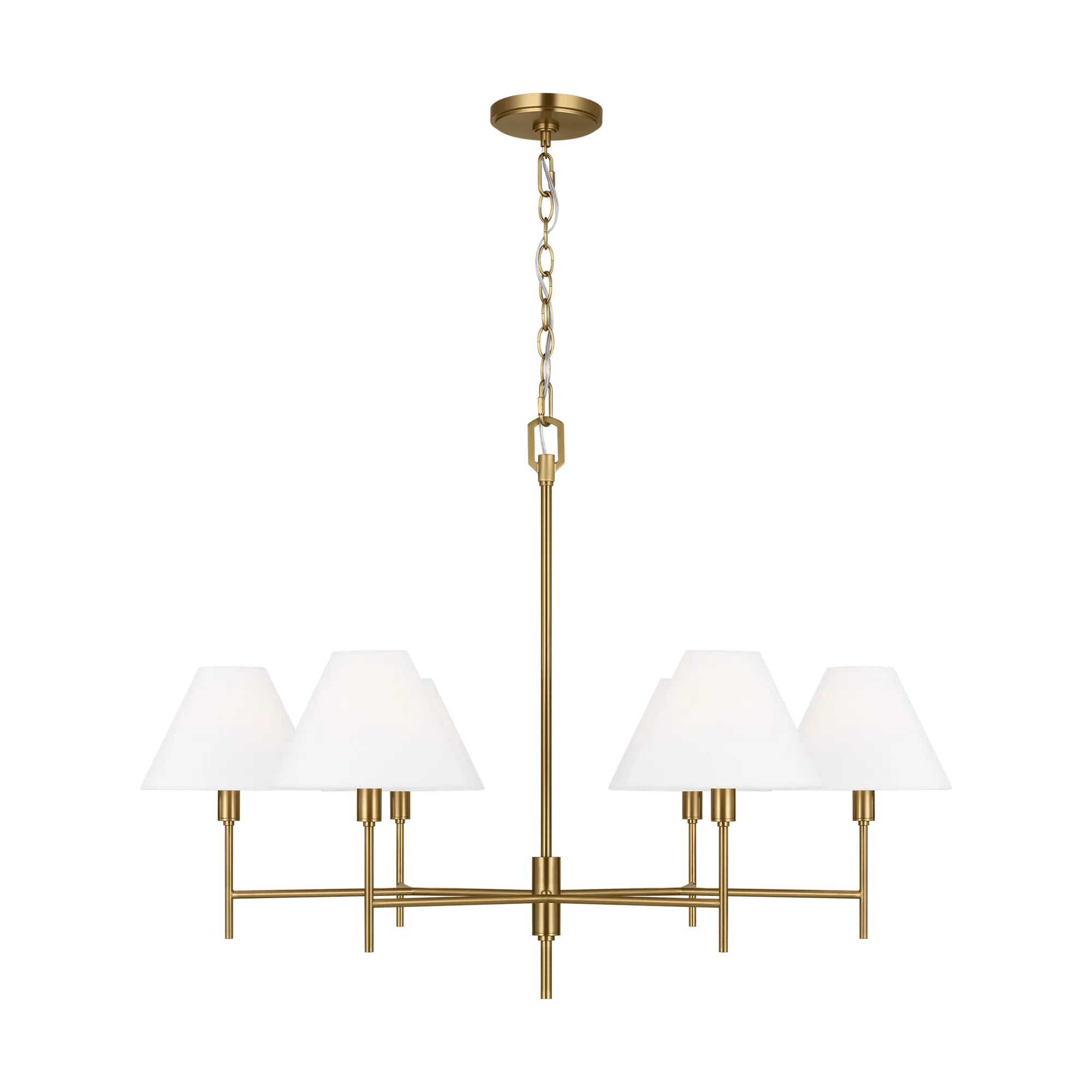 Ridgewood Large Chandelier in Burnished Brass