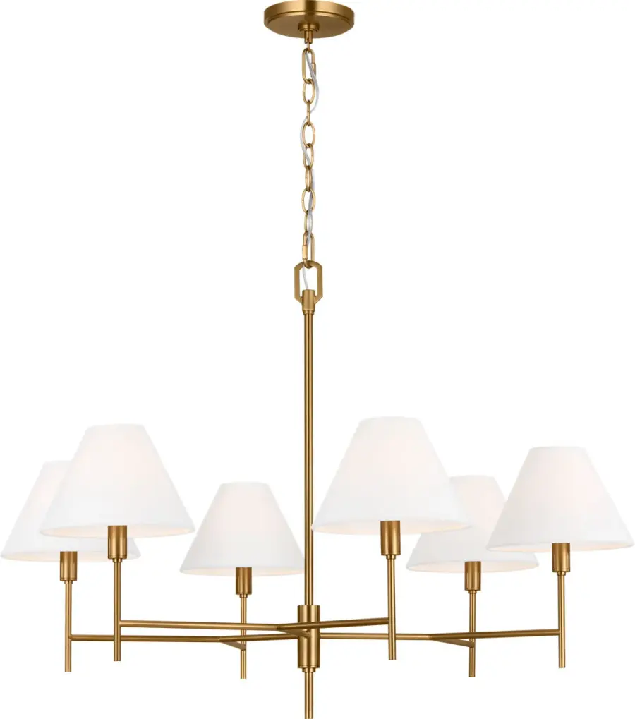 Ridgewood Large Chandelier in Burnished Brass - Image 2