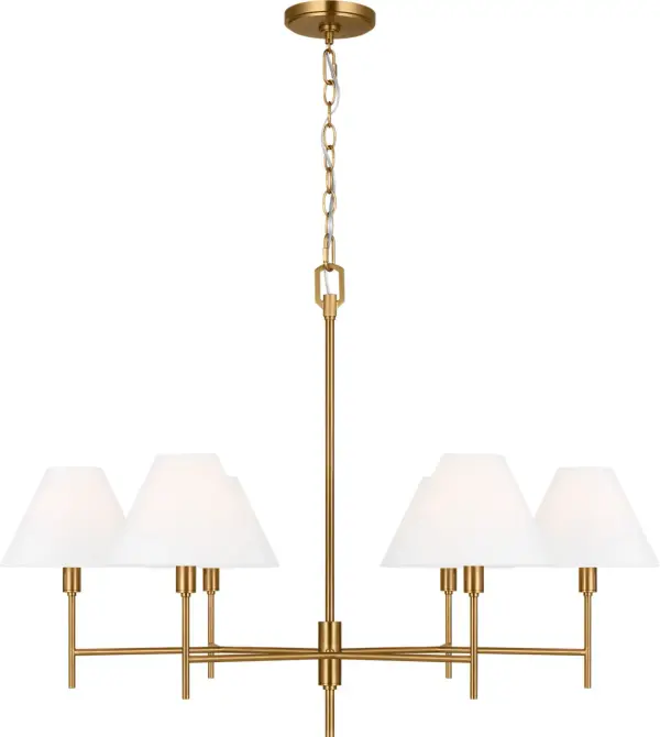 Ridgewood Large Chandelier in Burnished Brass - Image 3