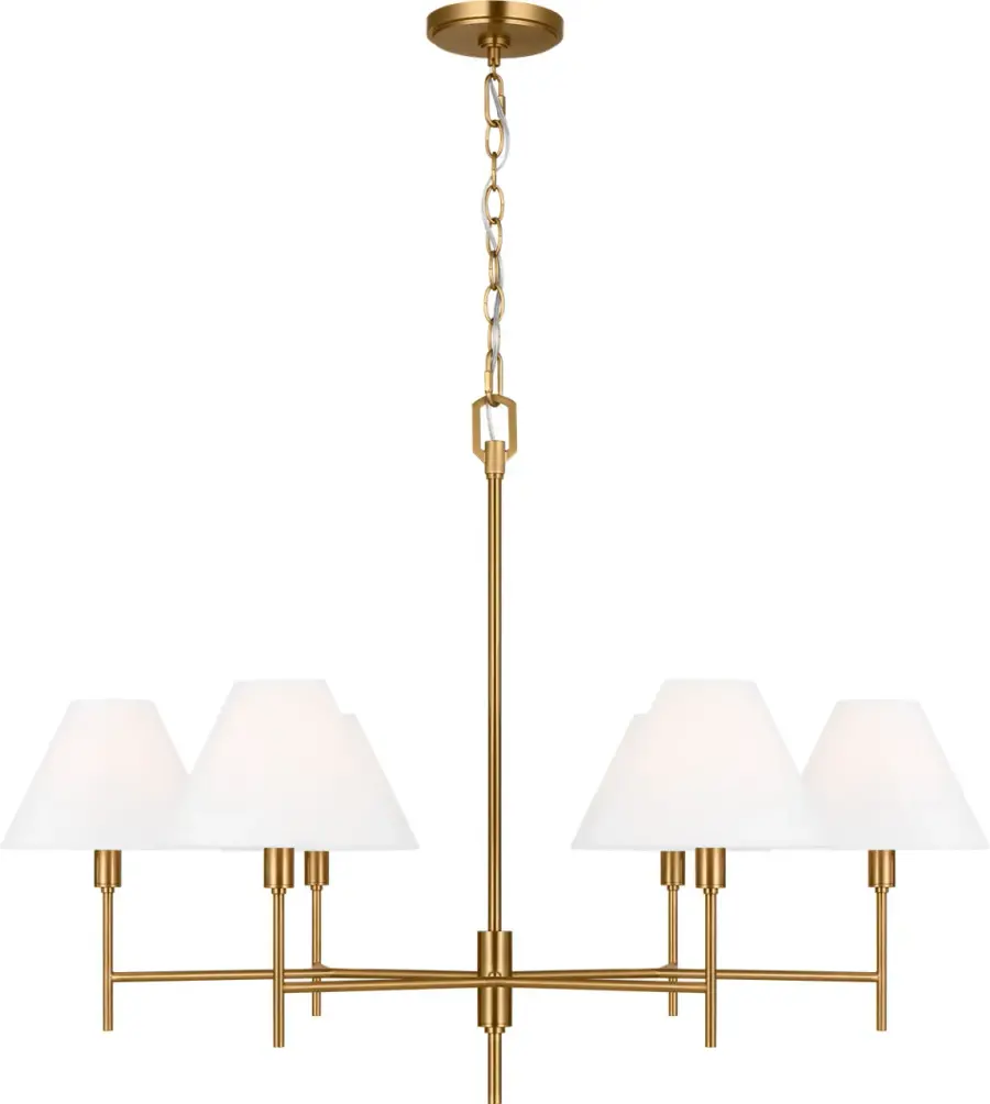 Ridgewood Large Chandelier in Burnished Brass - Image 3