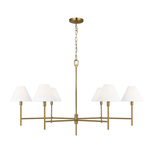 The Ridgewood Extra Large Chandelier by Chapman & Meyers transforms vintage star sculpture inspiration into a stunning focal point. Hand-forged texture and burnished brass finish create timeless elegance for grand spaces.