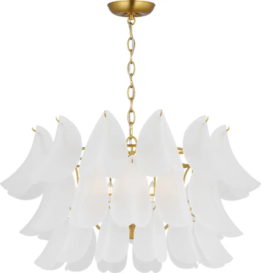 Chloe 32" Chandelier in Burnished Brass - Image 2