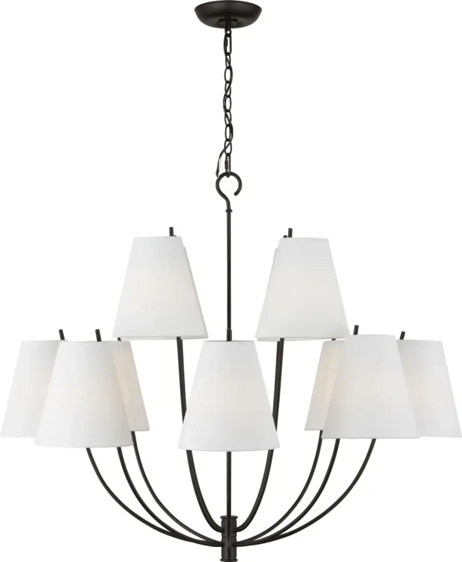Marina 40" Chandelier in Aged Iron - Image 1