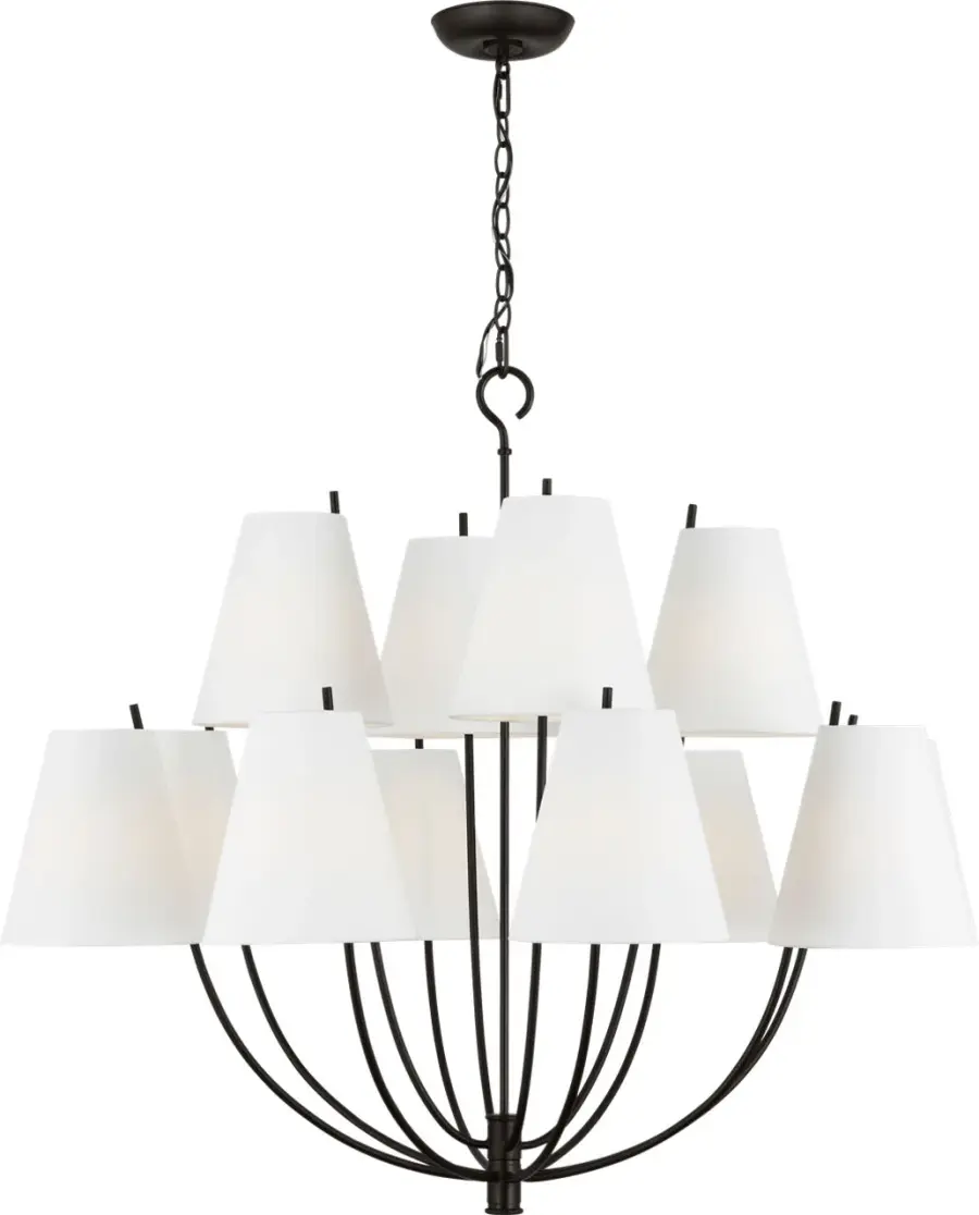 Marina 40" Chandelier in Aged Iron - Image 2