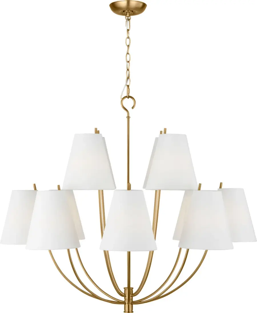 Marina 40" Chandelier in Burnished Brass - Image 1