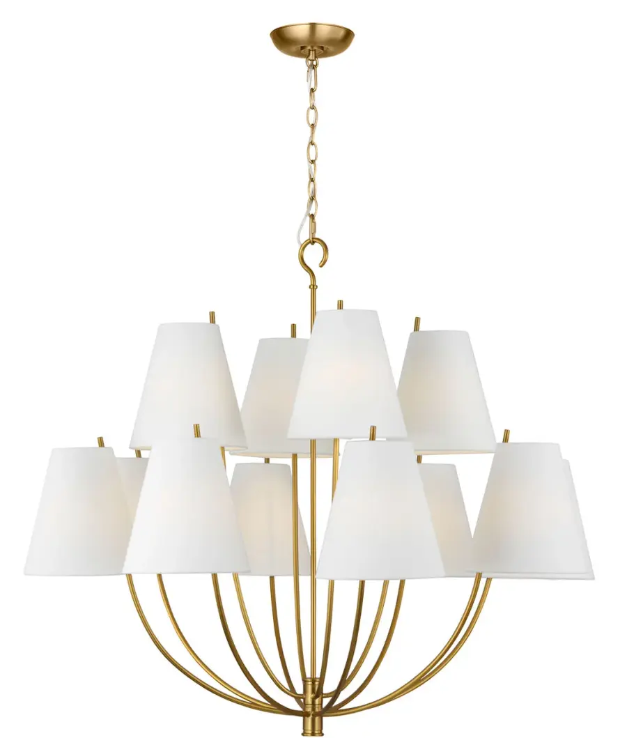 Marina 40" Chandelier in Burnished Brass - Image 2