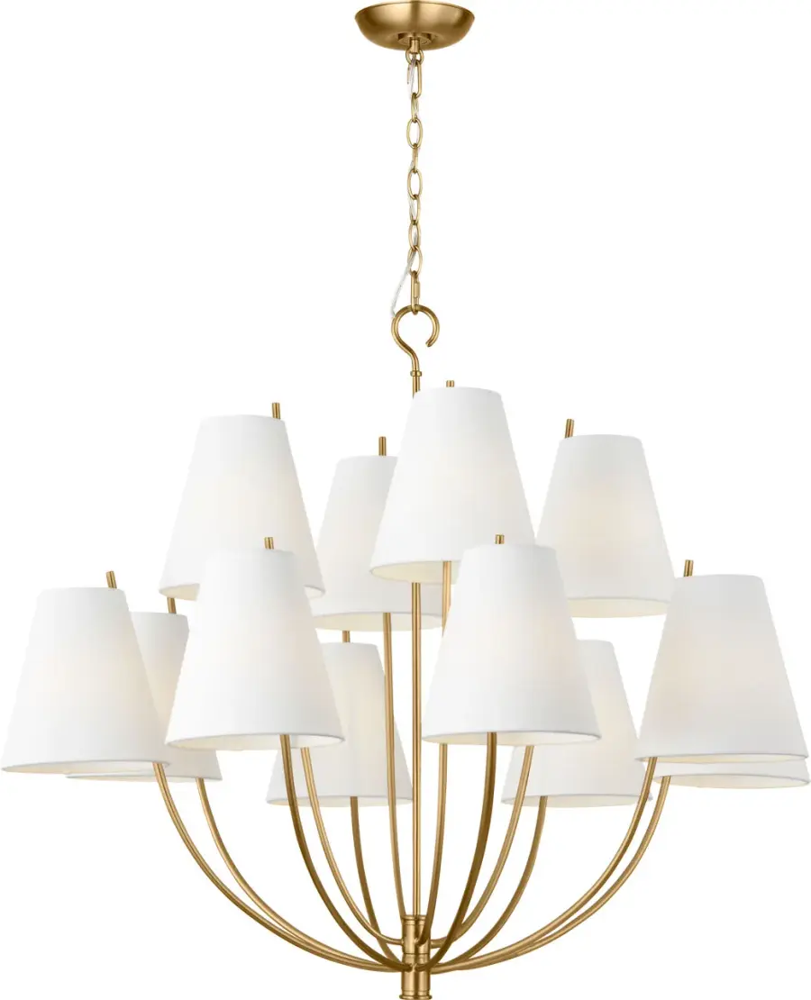 Marina 40" Chandelier in Burnished Brass - Image 3