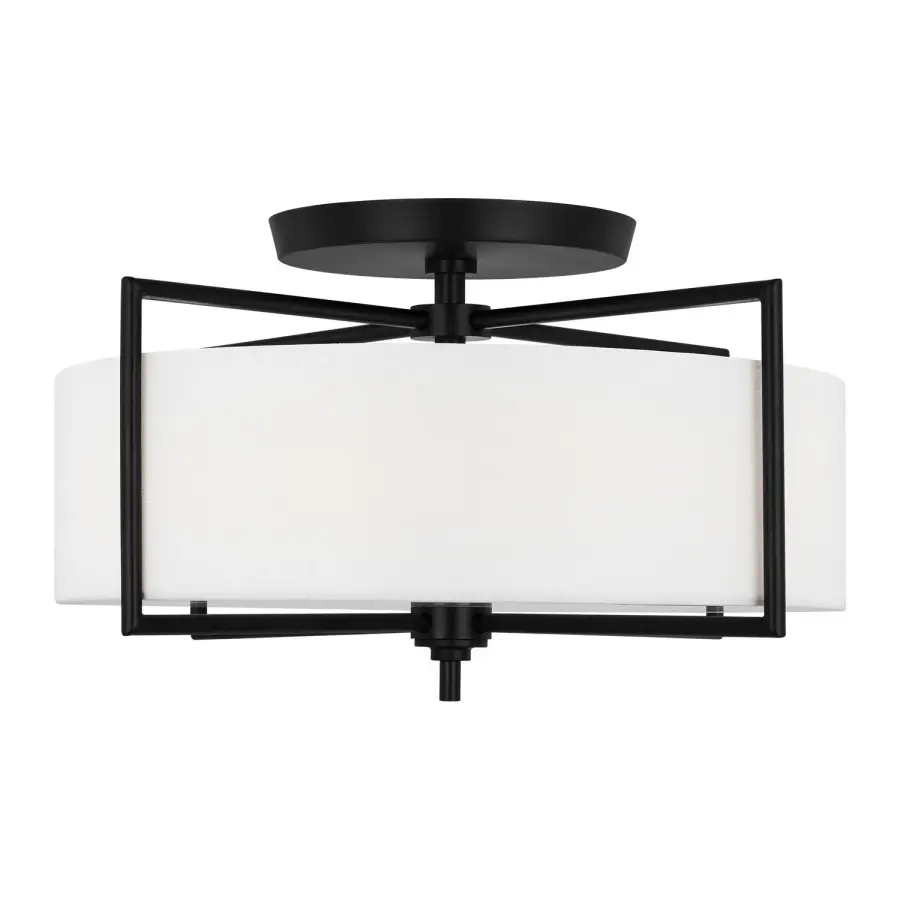 Perno Three Light Semi-Flush Mount in Aged Iron
