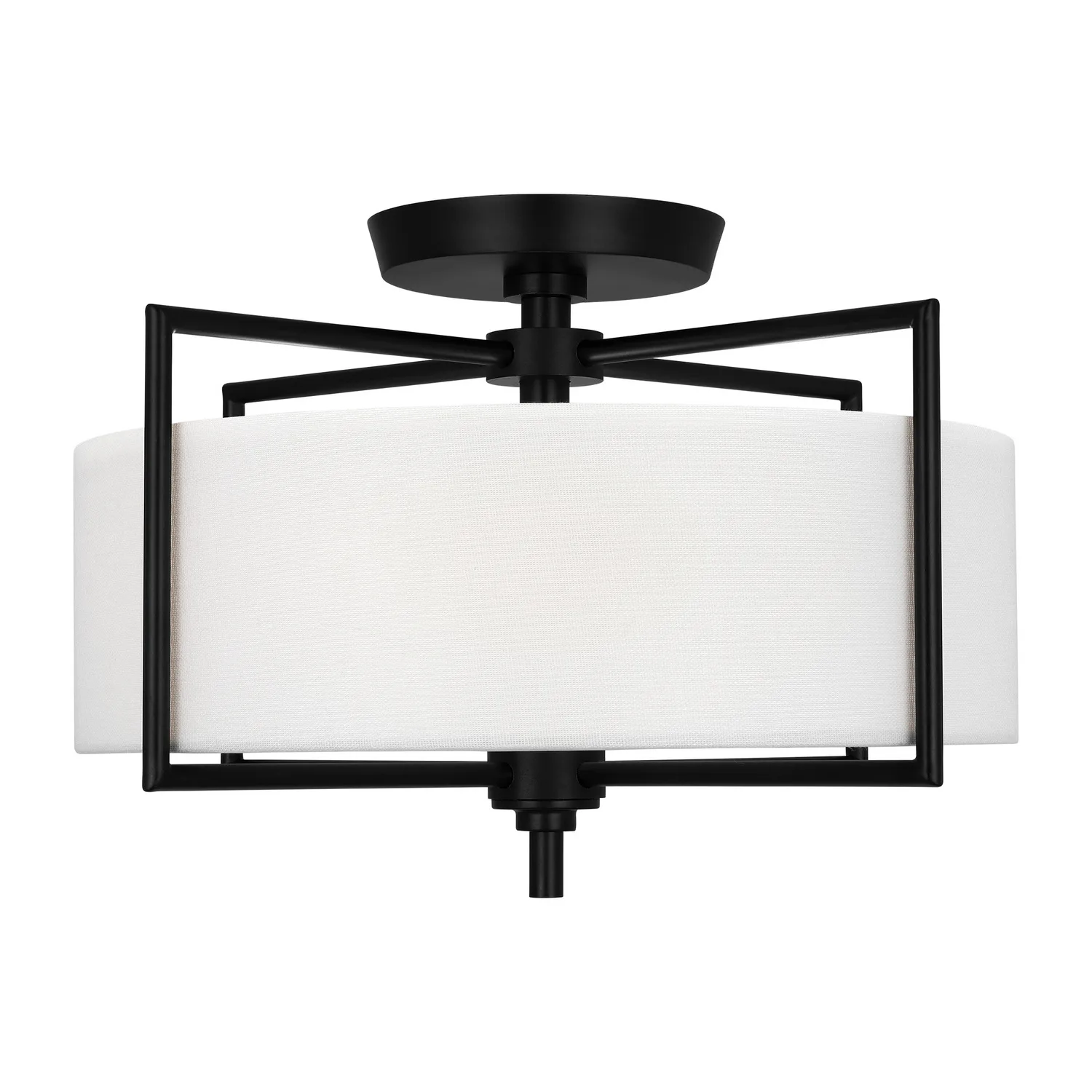 Perno Two Light Semi-Flush Mount in Aged Iron