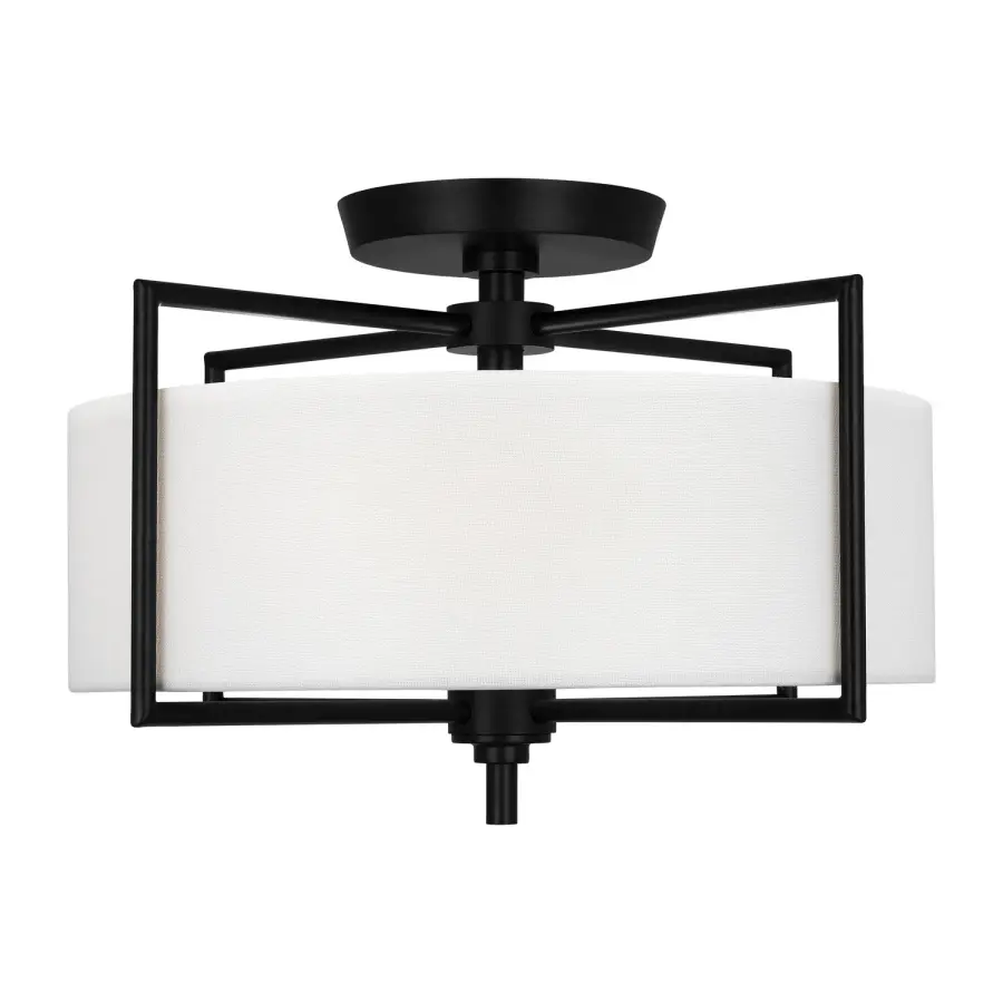 Perno Two Light Semi-Flush Mount in Aged Iron
