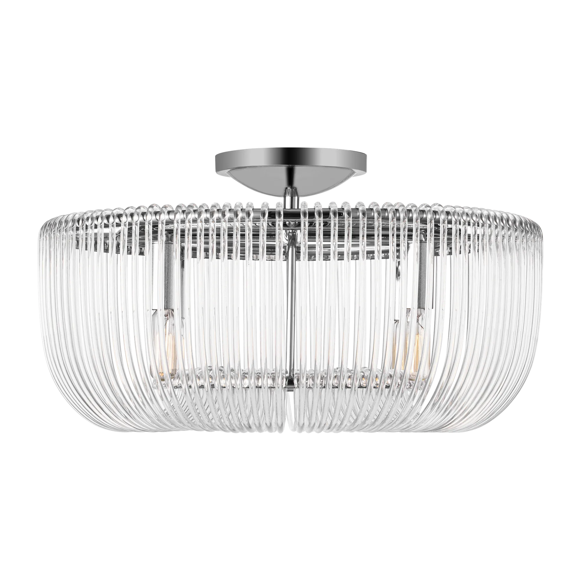 Pierce Medium Flush Mount in Polished Nickel