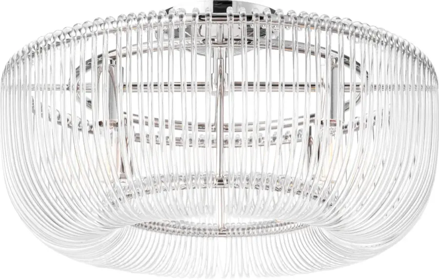 Pierce Medium Flush Mount in Polished Nickel - Image 2