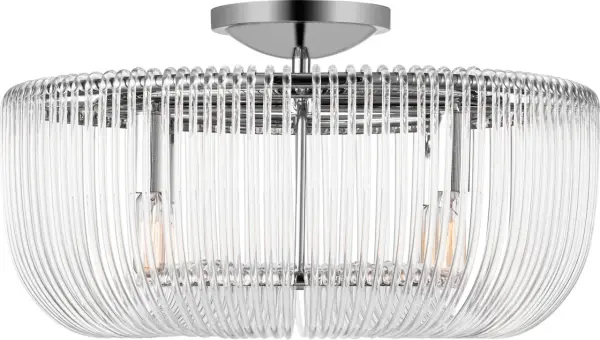 Pierce Medium Flush Mount in Polished Nickel - Image 3