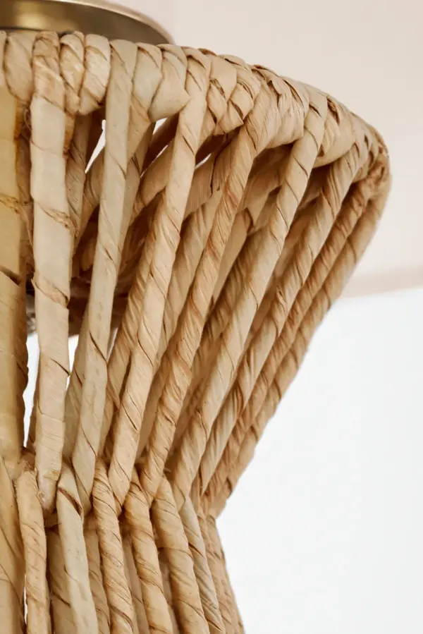 The Antigua cordless accent lamp brings organic warmth and flexibility to any space with its handwoven natural abaca base and soft linen shade. Perfect for creating ambiance without outlet constraints. - alternate view