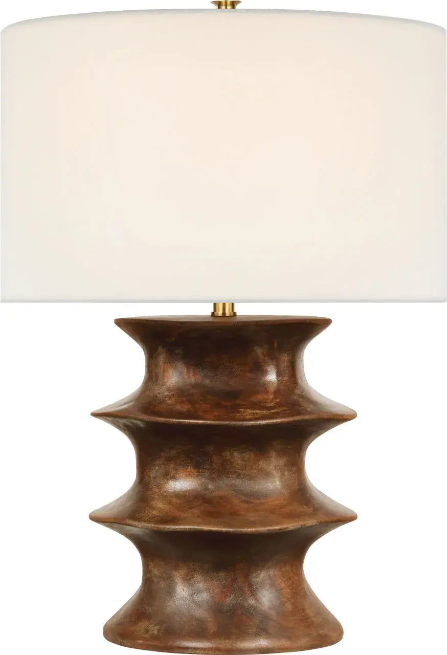 Sophisticated 28" Table Lamp with Warm Smoked Umber Finish - Image 1