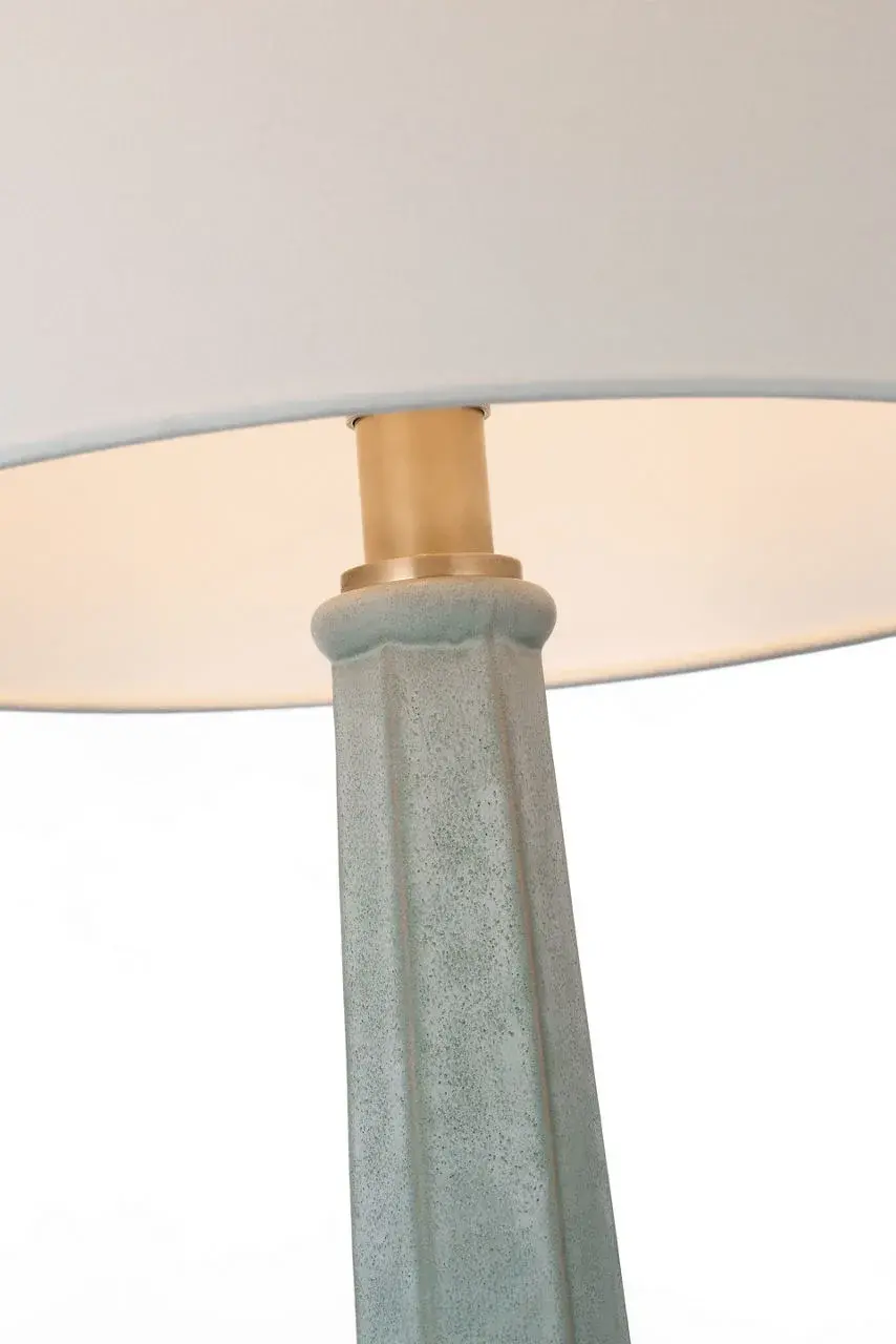 Elegant Coastal-Inspired Table Lamp with Sophisticated Jade Finish - Image 6