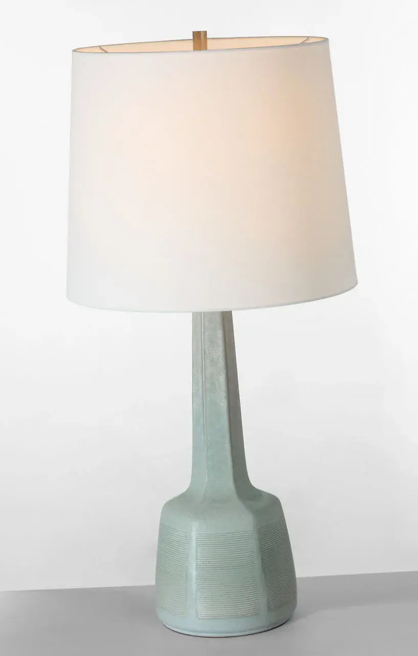 Elegant Coastal-Inspired Table Lamp with Sophisticated Jade Finish - Image 9
