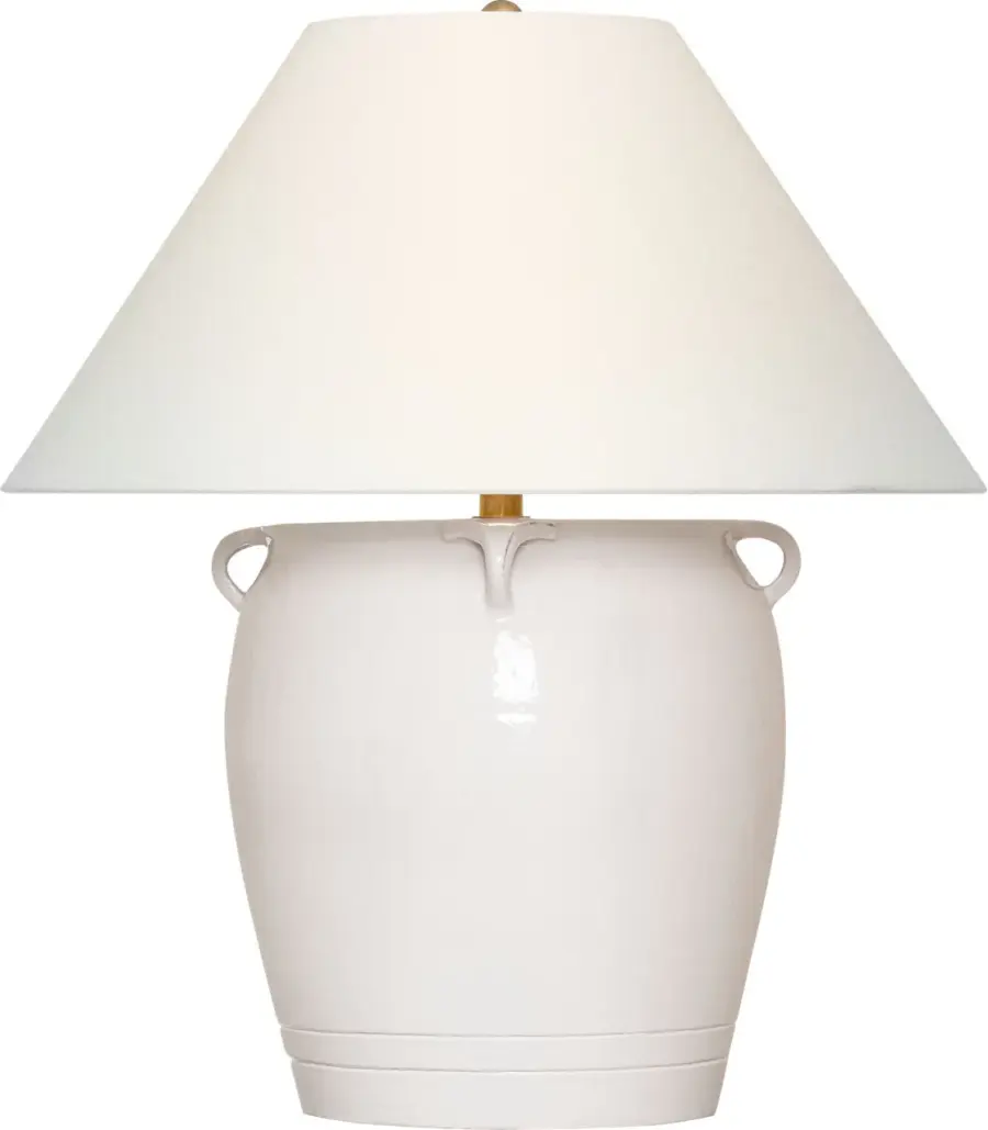 Elegant Crackle-Glazed Table Lamp with Coastal Sophistication - Image 2