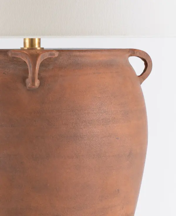Fasano 28" Table Lamp in Natural Terracotta with Linen Shade - alternate view