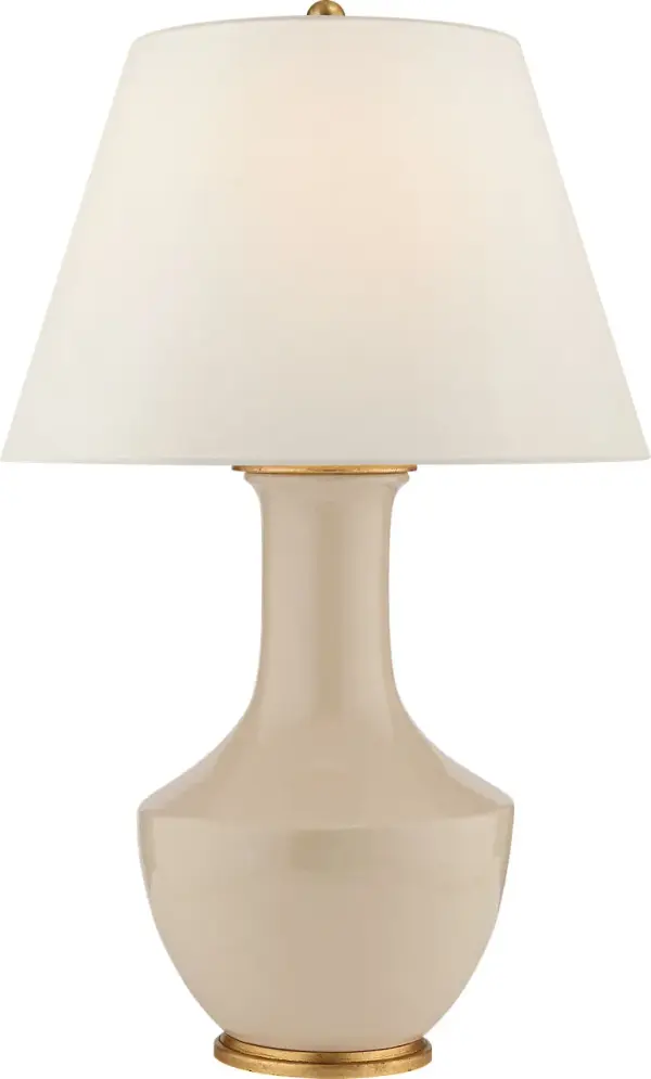Lambay Cordless Table Lamp in Coconut with Linen Shade - Image 1