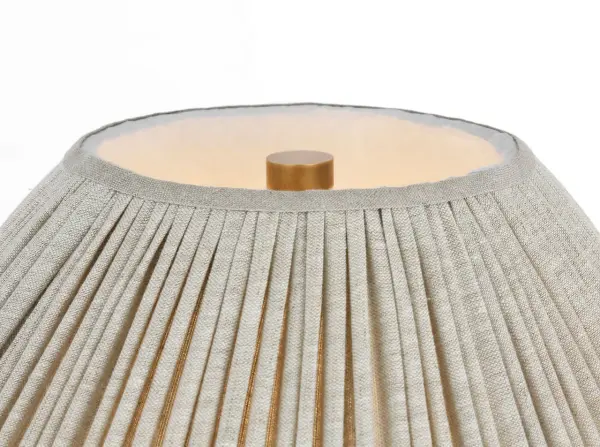 Anwen 23" Cordless Table Lamp in Chantilly with Natural Linen Pleated Shade - Image 5