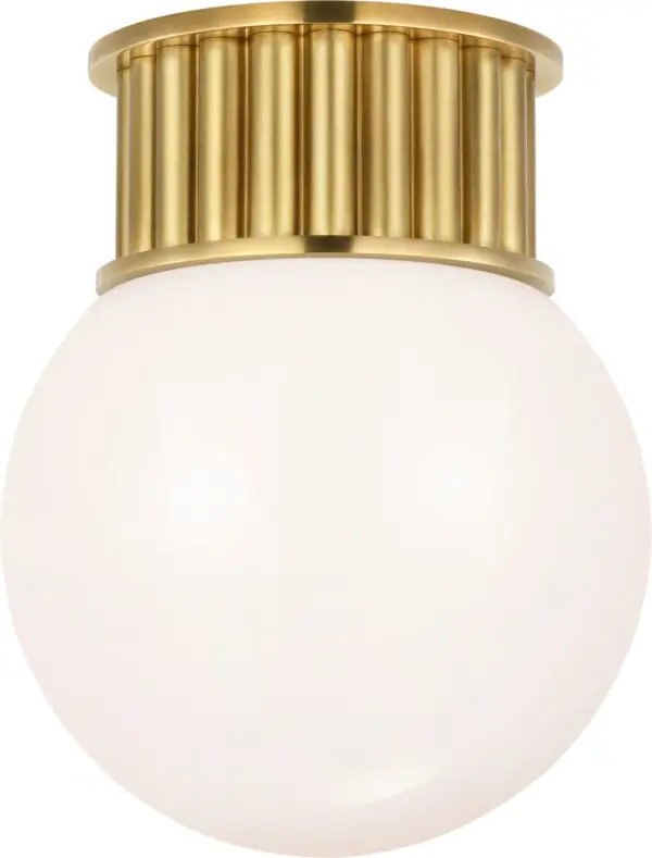 Compact Elegance: Classic Globe Design with Warm Brass Finish - Image 1