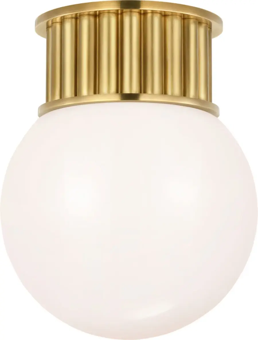 Compact Elegance: Classic Globe Design with Warm Brass Finish - Image 1