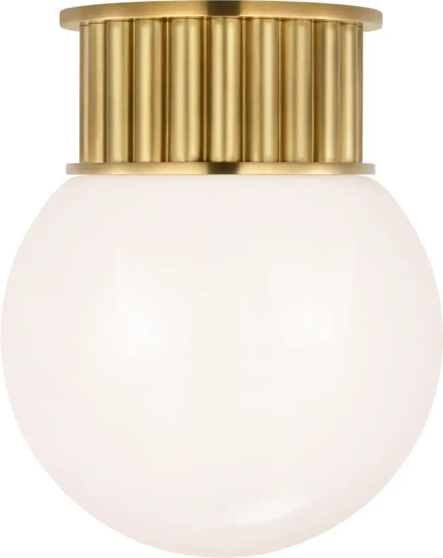 Compact Elegance: Classic Globe Design with Warm Brass Finish - Image 2